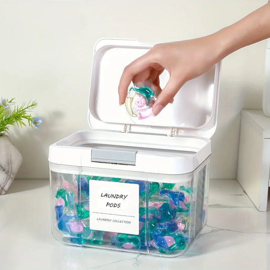 Detergent Pods Container Clear With Lid