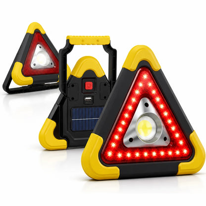 Emergency Triangle Solar Rechargeable Beacon & USB Power Bank