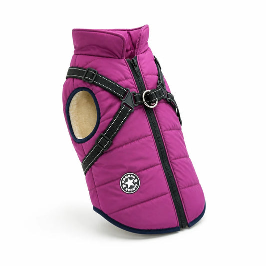 Dog Coat Waterproof Winter Jacket Insulated Sherpa Fleece Lining