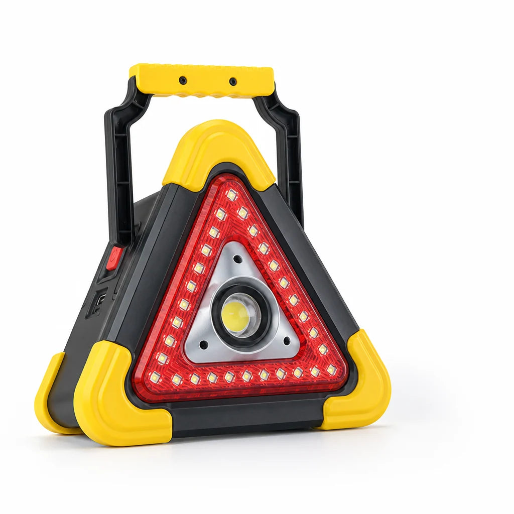 Emergency Triangle Solar Rechargeable Beacon & USB Power Bank