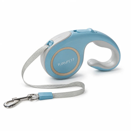 Retractable Dog Leash Tangle-free Nylon & Non-slip Rubber Handle (10 ft Locking Extension)