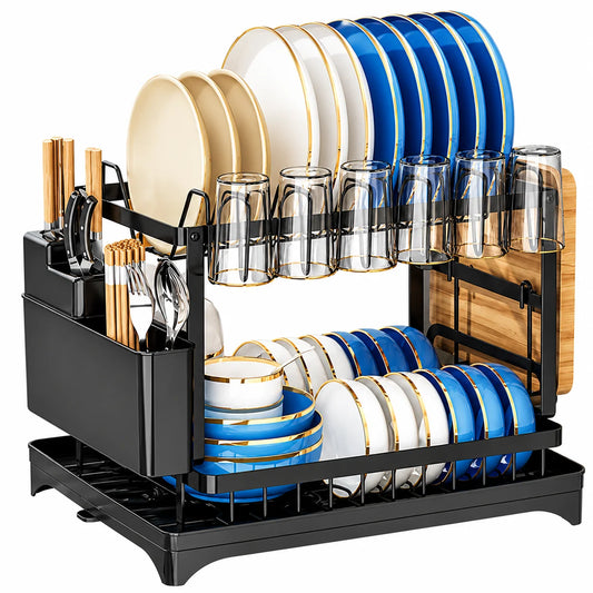 Dish Drying Rack 2-Tier Stainless Steel