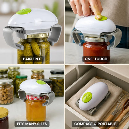 Jar Opener One-Button Automatic & Battery Powered