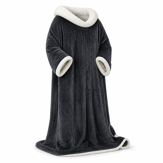 Wearable Blanket Electric Heated Sherpa Fleece Lining