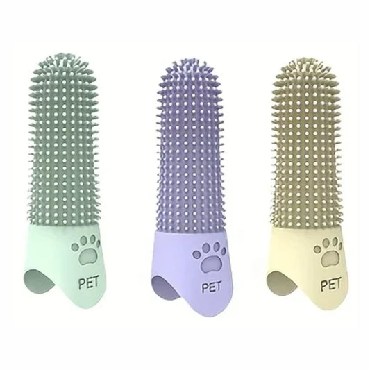 Finger Toothbrush For Dogs & Cats Silicone Brush (3-Pack)