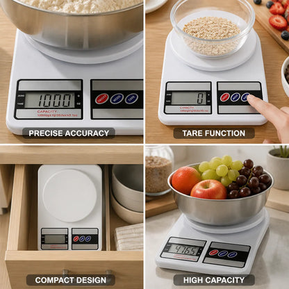 Kitchen Scale 22.0 lb Accuracy & Stainless Steel