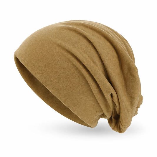 Beanie Loose Knit Slouchy Cotton Blend (One Size)