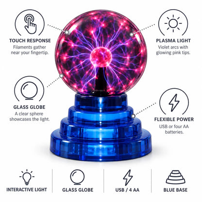 Plasma Globe Touch Control & USB Powered